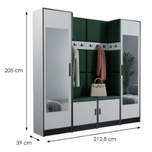 Obrazek Garderoba Roj 18 biała + Kronos 19 zielona