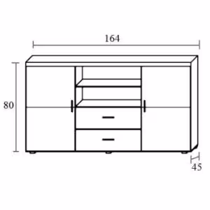 Obrazek Komoda 5 Samba śliwa/grafit