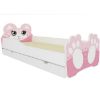 Obrazek Łóżko Dziecięce Bear 160 Różowy + materac i stelaż