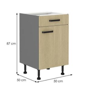 Obrazek  Szafka kuchenna SCANDI jodełka/antracyt 50d 1f 1s bb 