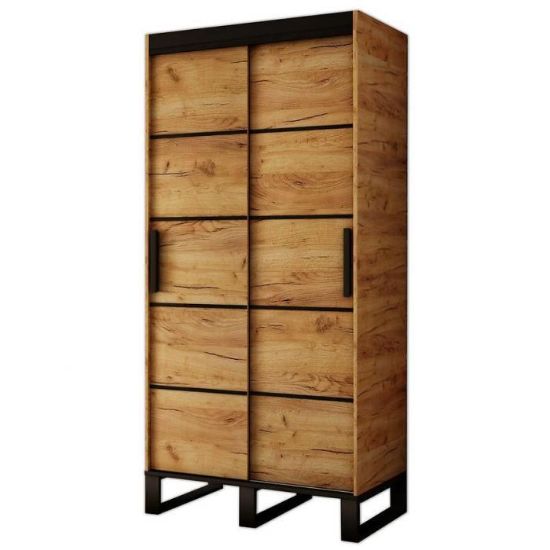 Obrazek Szafa Loft V1 120 Dąb Craft Złoty