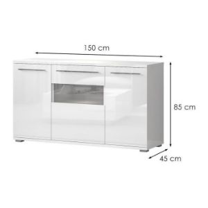Obrazek Komoda Piano K150-3KS/PN-70/KA/70 crystal white