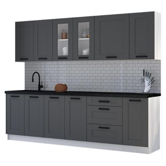 Obrazek Kuchnia Luna dustgrey/biały 260 bez blatu