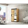 Obrazek Szafa Bergamo V2 150 Dąb Craft Złoty/Czarny/Lustro