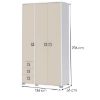 Obrazek Szafa 3D3S Kiki P33-BE/KI-01 white/sand