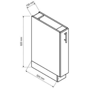 Obrazek Szafka kuchenna Max D15 Cargo + Kosz granat
