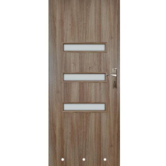 Obrazek Drzwi wewnętrzne Centur 60 L Dąb bursztynowy/ WC tuleje wentylacyjne