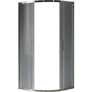 Obrazek Kabina półokrągła Aura 80x80x190 grafit – chrom