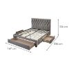 Obrazek Łóżko Arturo 160x200 z szufladami