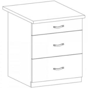 Obrazek Szafka kuchenna Sycylia  D60s3 biały/dąb lancelot