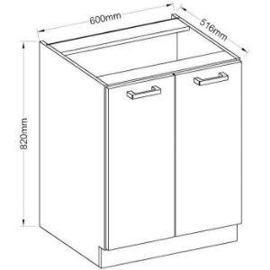 Obrazek Szafka kuchenna Wiktoria chamonix/legno 60d 2f bb