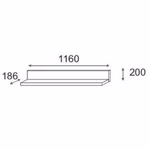 Obrazek Półka Dita white/oak sonoma