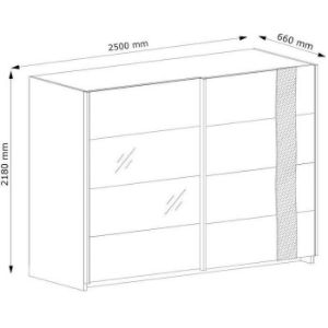 Obrazek Szafa Wood 12 250 cm biały/wotan