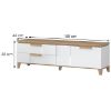 Obrazek Szafka RTV Brio TV pacific walnut/crystal white