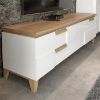 Obrazek Szafka RTV Brio TV pacific walnut/crystal white
