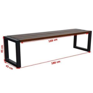 Obrazek  Ławka nowoczesna bez oparcia palisander 