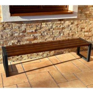 Obrazek  Ławka nowoczesna bez oparcia palisander 