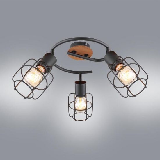 Obrazek Lampa 54037-3 Czarno-brązowa LS3