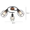 Obrazek Lampa 54037-3 Czarno-brązowa LS3