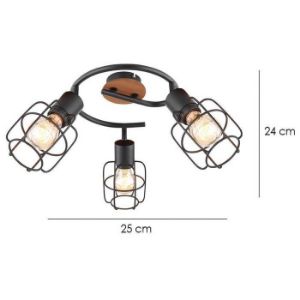 Obrazek Lampa 54037-3 Czarno-brązowa LS3