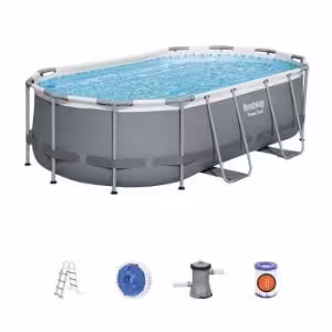 Obrazek Basen stelażowy owalny z akcesoriami 4,27x2,50x1 m 56620