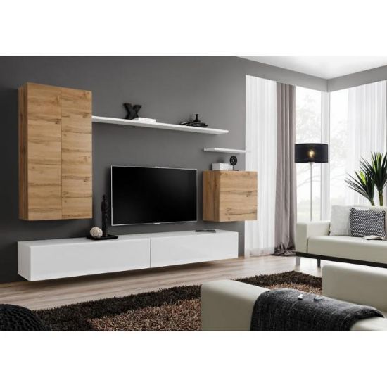 Obrazek Meblościanka Switch II Wotan/Biały 