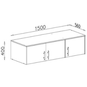 Obrazek Nadstawka szafy Smart SRN2 150 cm dąb sonoma/biały