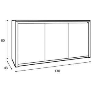 Obrazek Komoda Montana K3D dąb lefkas ciemny