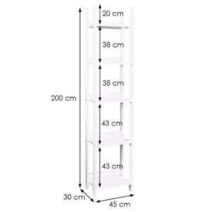 Obrazek Regał ażurowy 45 sosna bejca biała