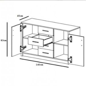 Obrazek Komoda Genewa 2 grafit