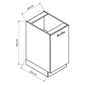 Obrazek Szafka kuchenna Max D40 Pl czarny