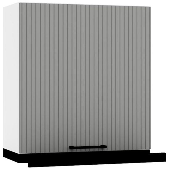 Obrazek Szafka kuchenna Kate w60/68 slim pl z okapem czarnym szary mat