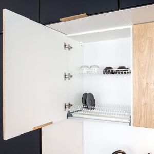 Obrazek Szafka kuchenna Denis d30 pl czarny mat/biały 