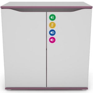 Obrazek Komoda Matrix 75 2d biały/fiolet