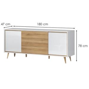 Obrazek Komoda VidaK23 pacific walnut/crystal white