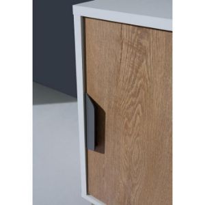 Obrazek Regał Joker 6 Biały/Grafit/Szary/Dąb Lefkas