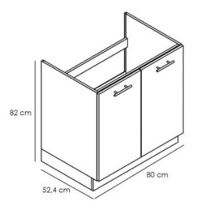 Obrazek Szafka kuchenna Denis d80zl dąb london/biały 