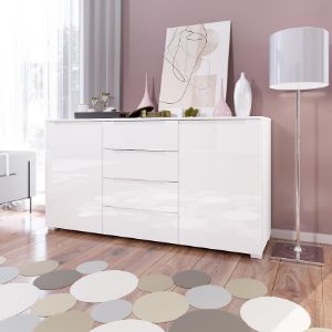 Obrazek Komoda Hill 01 2D4S biały połysk