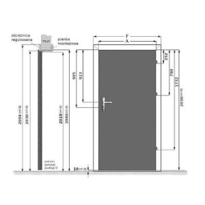 Obrazek Drzwi wewnętrzne Iza 3*3 90L Dąb Sonoma L2