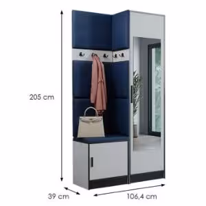 Obrazek Garderoba Roj 11 biała + Kronos 09 niebieski