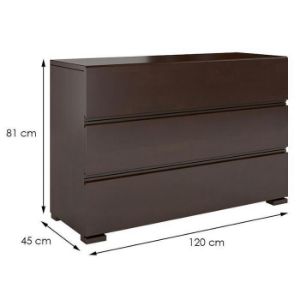 Obrazek Komoda Drewniana Bukowa 3s Skandica Vestre Palisander