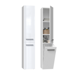 Obrazek Słupek łazienkowy Luiza 4 biały połysk