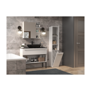 Obrazek Słupek łazienkowy Luiza 4 biały połysk