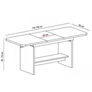 Obrazek Ławostół Janek kraft biały
