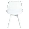 Obrazek Krzesło Camila Transparentne/Białe Siedzisko/Białe Nogi