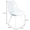 Obrazek Krzesło Camila Transparentne/Białe Siedzisko/Białe Nogi