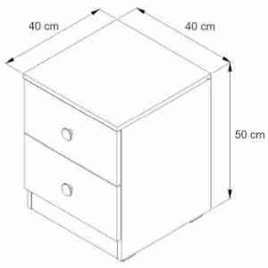 Obrazek Szafka Nocna Nero 09 Szary Połysk