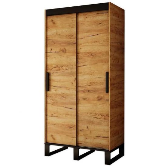 Obrazek Szafa Loft 100 Dąb Craft Złoty