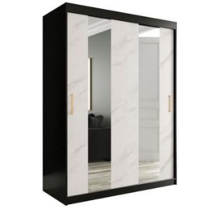 Obrazek  Szafa Marmur Pole 150 Czarny/Marmur Biały 