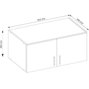 Obrazek Nadstawka do szafy Snow 2-D Wellington/Grafit 